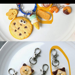 じゃらじゃらキーホルダー フェイクスイーツ 食品サンプル クッキー