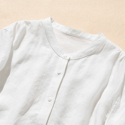 ☆サンプルセール 1点のみ☆ナチュラル印象の爽やかなリネンブラウス 7