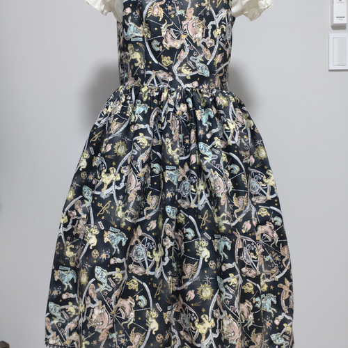 星座柄 ワンピース【出品限り】 フレアスカート ようか＠オーダ製作  