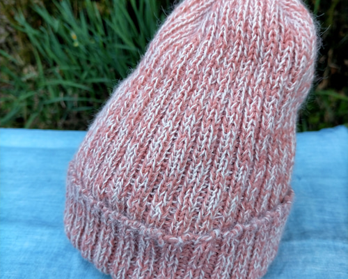 六葉茜染め タスマニアウール×アルパカ ニット帽 ニット帽・ビーニー