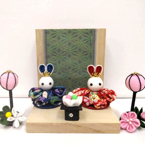 【YUME】つまみ細工 お雛様 ひな人形 大人可愛いお雛様 つまみ細工 ひな人形・雛飾り himadare