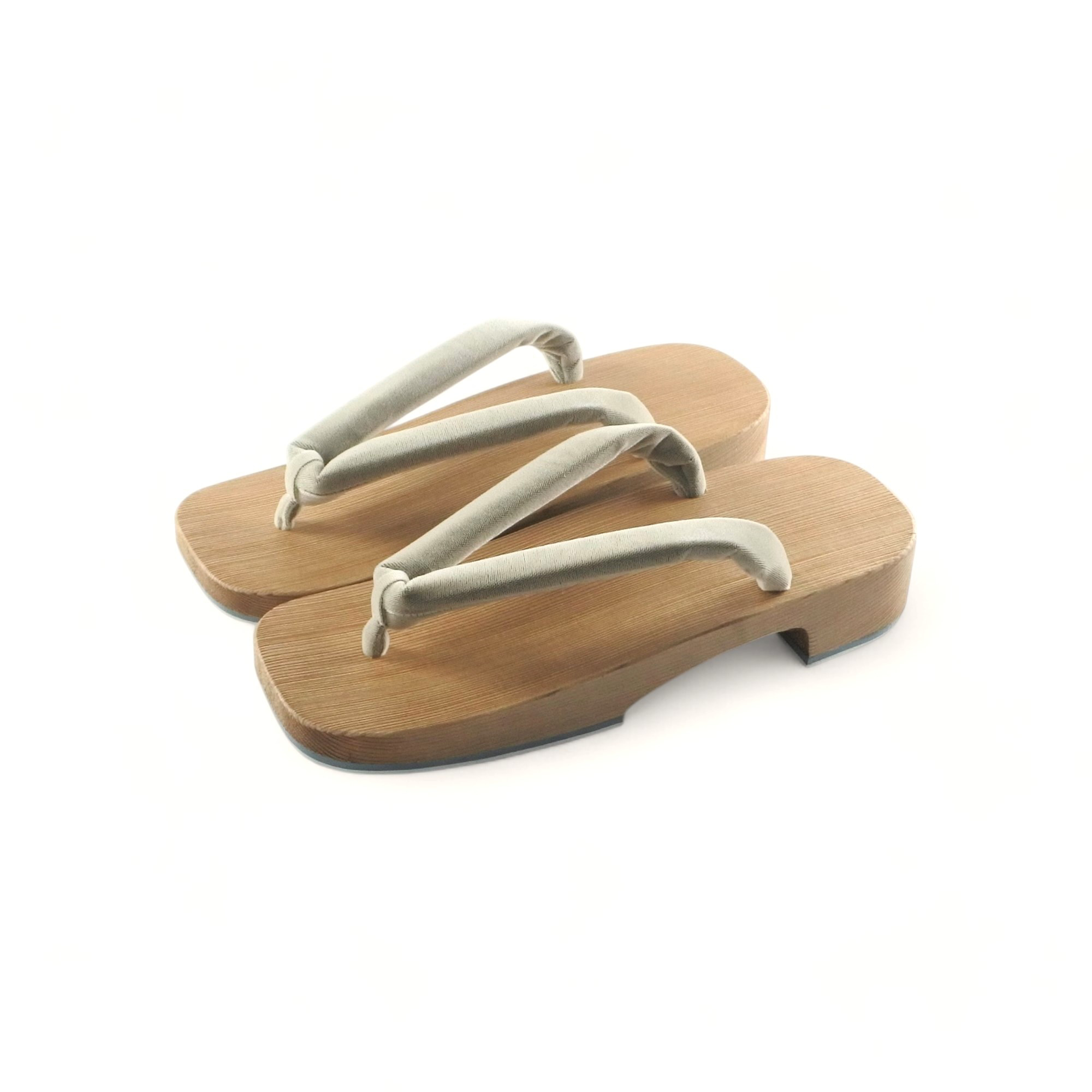 男性 右近下駄 木曽ねずこ 本天鼻緒#ベージュ