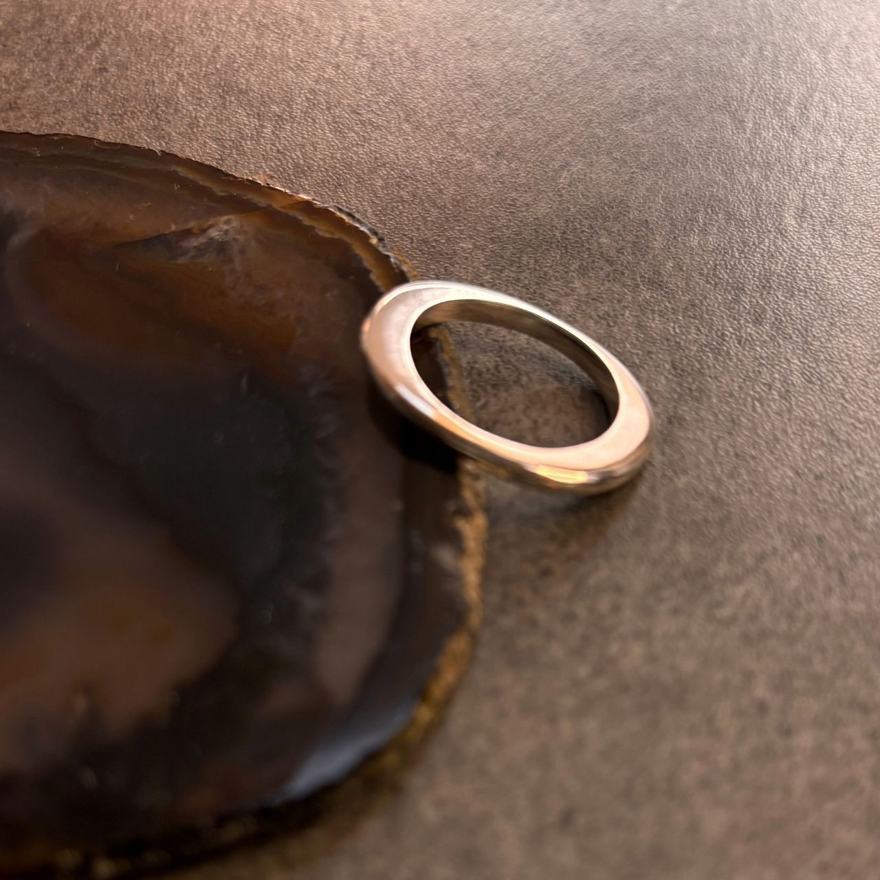 ⋆送料無料‣OvalRing Slim‣純銀・SV999