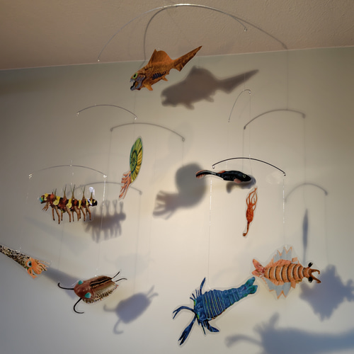深海魚 古代魚 古生代生物 モビール 化石 モビール J.L.V FRANCE 通販