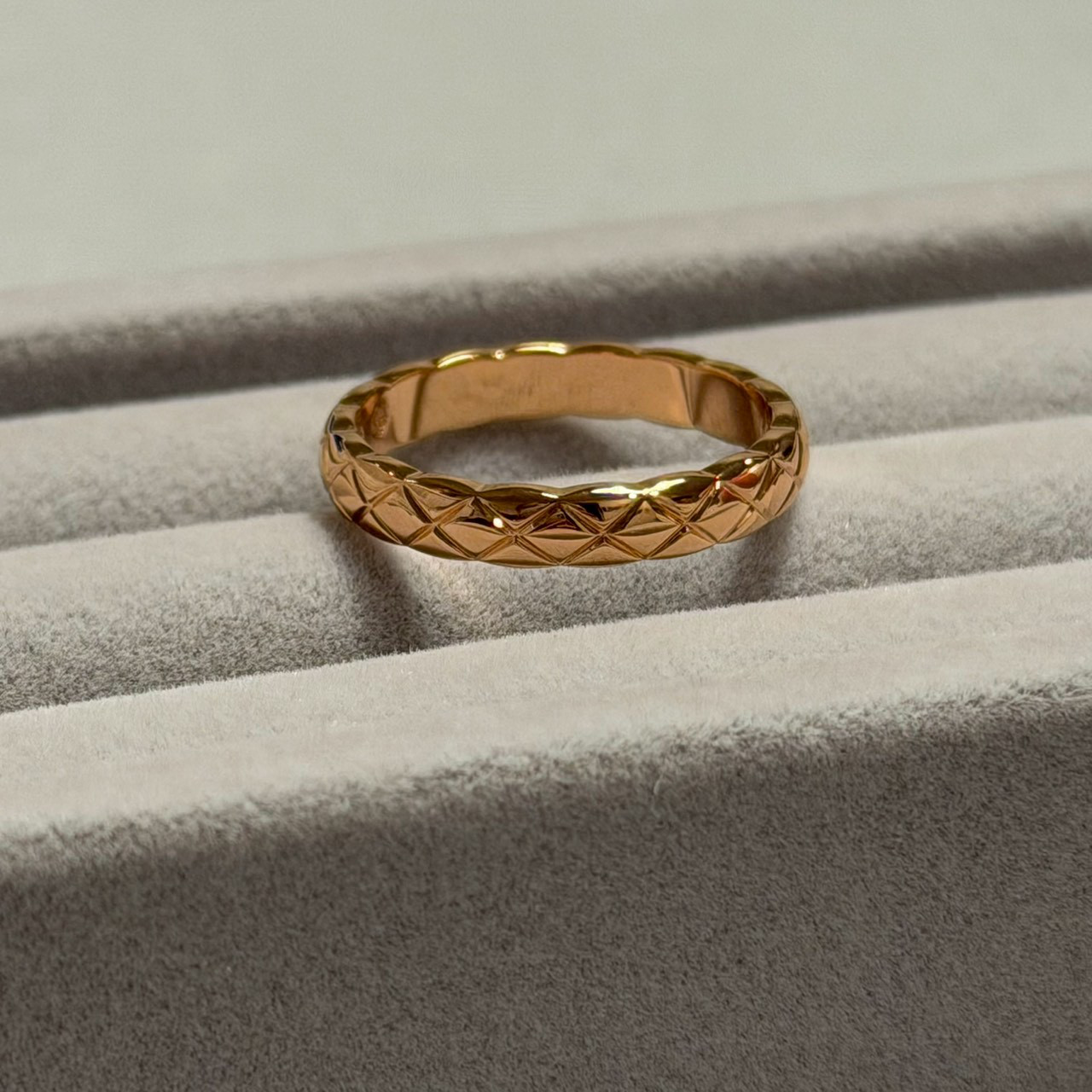 人気 数量限定 再入荷 キルティングリング RG ローズゴールド 18kgf 9号 US5