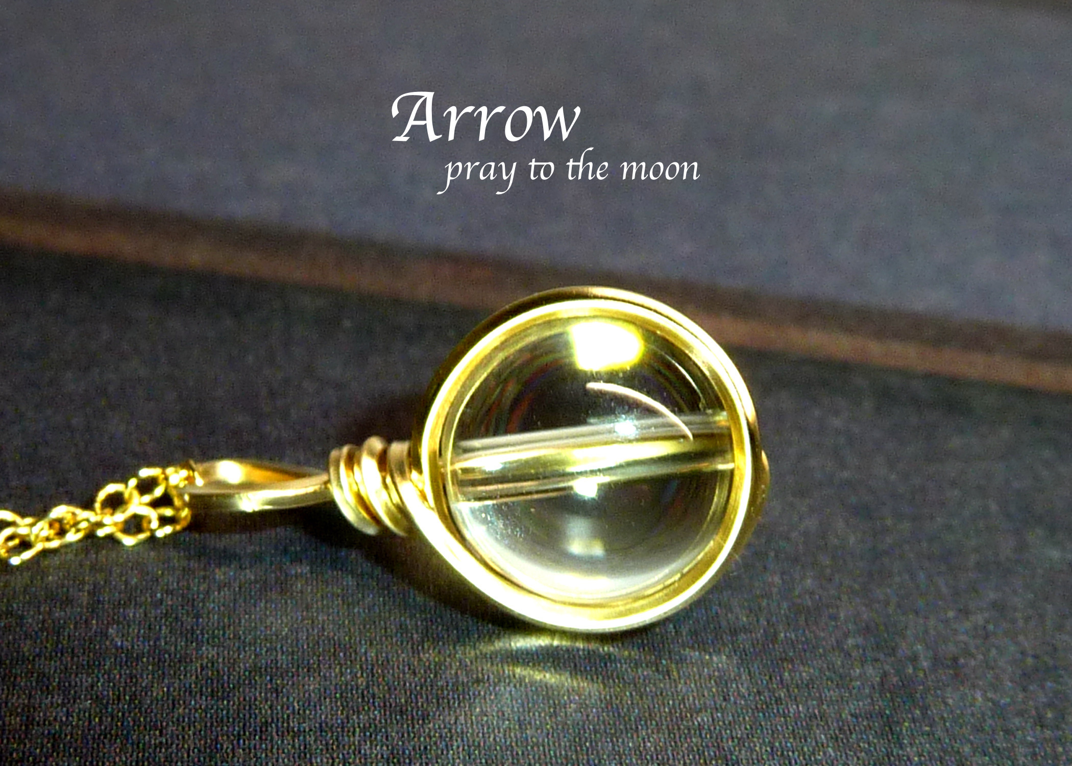 レア＊運命を変える石＊オウロヴェルデ＊スクエアワイヤーラップネックレス＊14kgf