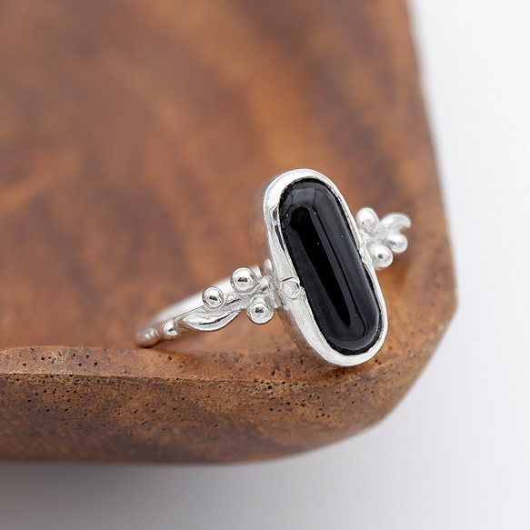 北海道 士幌町産 十勝石の粒飾りリング1 12号 天然石アクセサリー