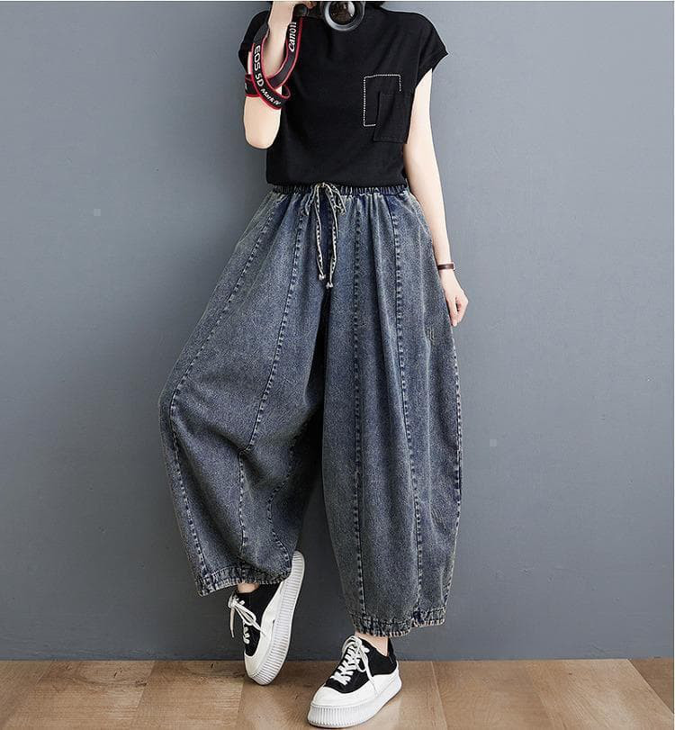 新品 大きいサイズ　ウォッシュ加工 ゆったり デニムパンツ ジーンズ秋冬3L