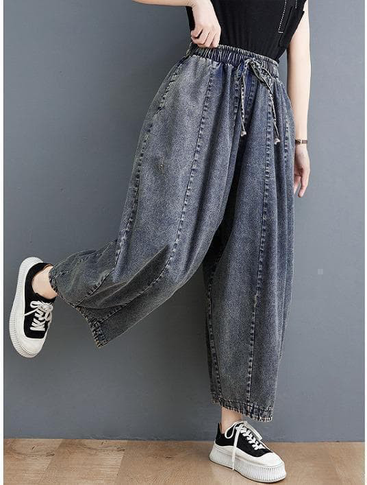 新品 大きいサイズ　ウォッシュ加工 ゆったり デニムパンツ ジーンズ秋冬3L