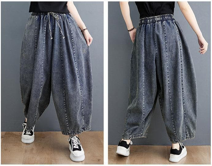 新品 大きいサイズ　ウォッシュ加工 ゆったり デニムパンツ ジーンズ秋冬3L