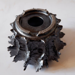 5号艶流紋黒襞鉢385　塊根植物　多肉植物　アガベ　盆栽　植木鉢　作家鉢　鉢台　沖縄 6枚目の画像