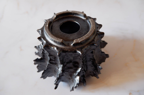 5号艶流紋黒襞鉢385　塊根植物　多肉植物　アガベ　盆栽　植木鉢　作家鉢　鉢台　沖縄 6枚目の画像