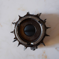 5号艶流紋黒襞鉢385　塊根植物　多肉植物　アガベ　盆栽　植木鉢　作家鉢　鉢台　沖縄 7枚目の画像