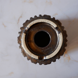 5.5号燻し金彩鉢386　塊根植物　多肉植物　アガベ　盆栽　植木鉢　作家鉢　鉢台　沖縄 7枚目の画像