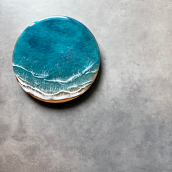 Sea Wood Collection – 深青の奥行【無垢 一枚板 耳付き】 立体