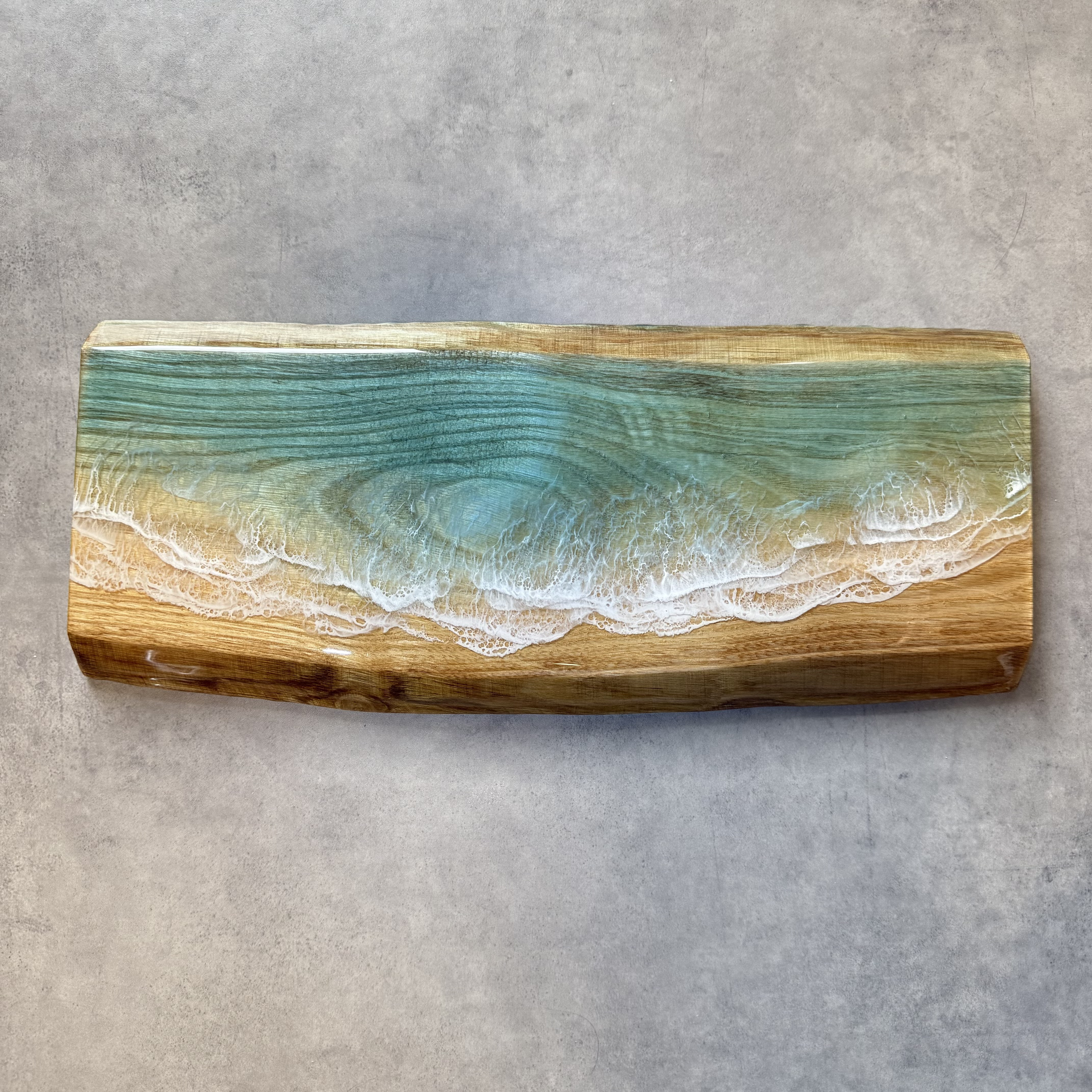 Sea Wood Collection - 碧緑の輝き【無垢 一枚板 耳付き】