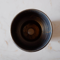 6号燻し金彩鎬鉢387　塊根植物　多肉植物　アガベ　盆栽　植木鉢　作家鉢　鉢台　沖縄 5枚目の画像