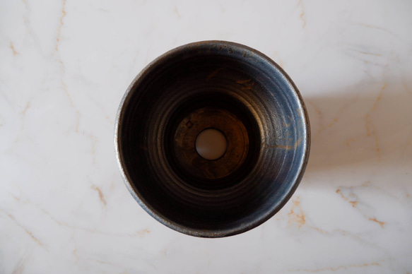 6号燻し金彩鎬鉢387　塊根植物　多肉植物　アガベ　盆栽　植木鉢　作家鉢　鉢台　沖縄 5枚目の画像