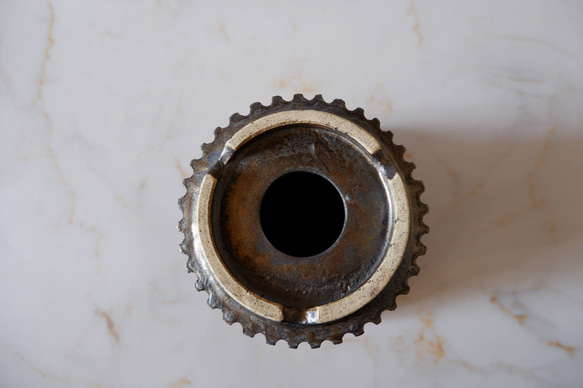 6号燻し金彩鎬鉢387　塊根植物　多肉植物　アガベ　盆栽　植木鉢　作家鉢　鉢台　沖縄 7枚目の画像