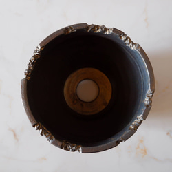 6号燻し金彩鎬鉢388　塊根植物　多肉植物　アガベ　盆栽　植木鉢　作家鉢　鉢台　沖縄 5枚目の画像