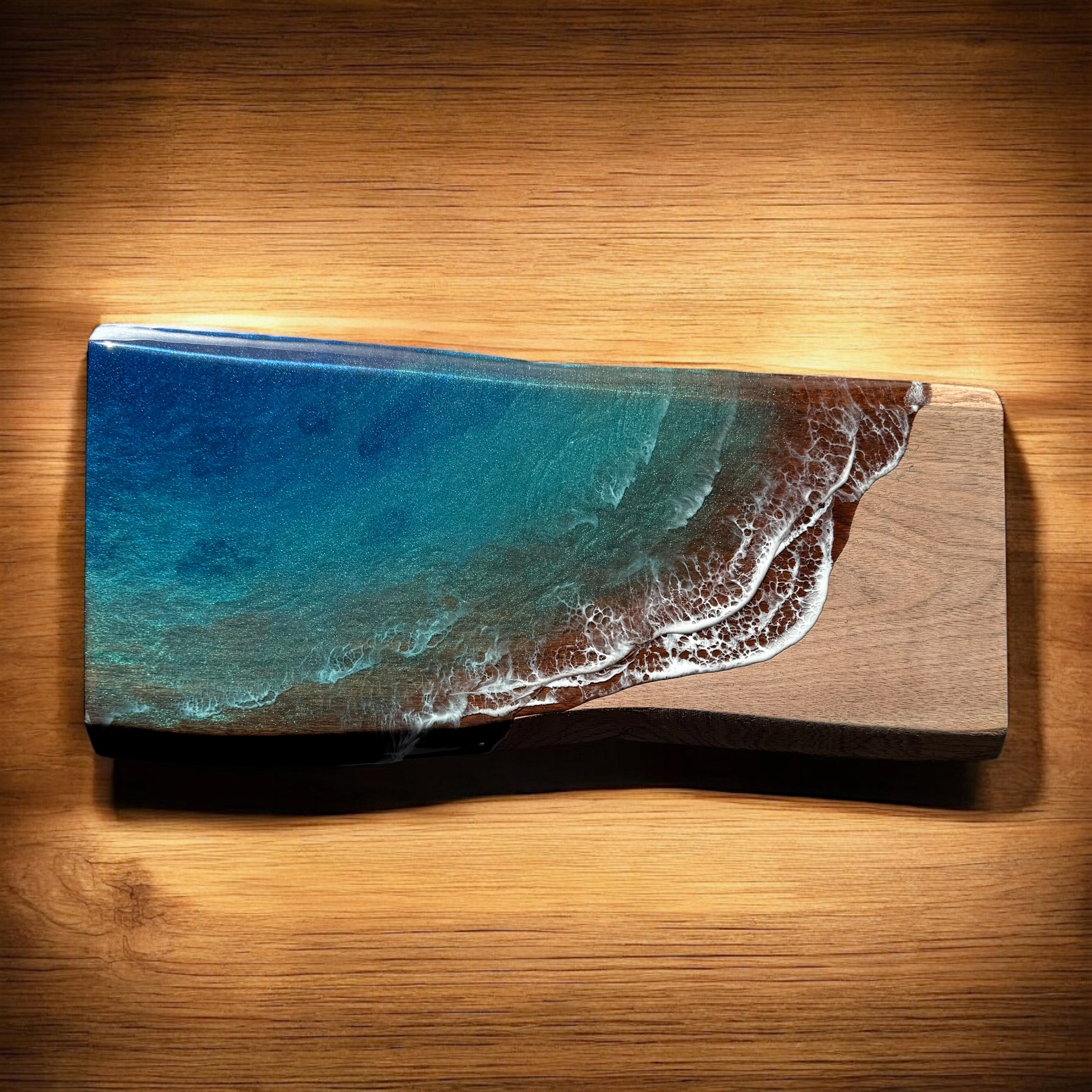 Sea Wood Collection – 深青の奥行【無垢 一枚板 耳付き】