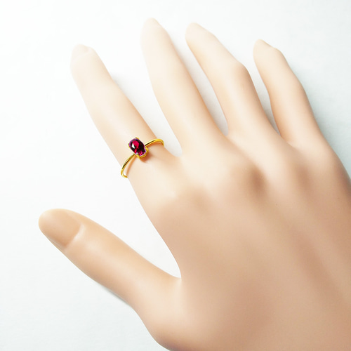 ルビー (オーバルカット6×4mm) 指輪&ピアス&ネックレス 3点セット 