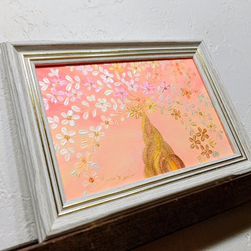 風水吉祥絵画＊幸せの木 金のなる木 豊かさ 仕事 くじ 成長 インテリア