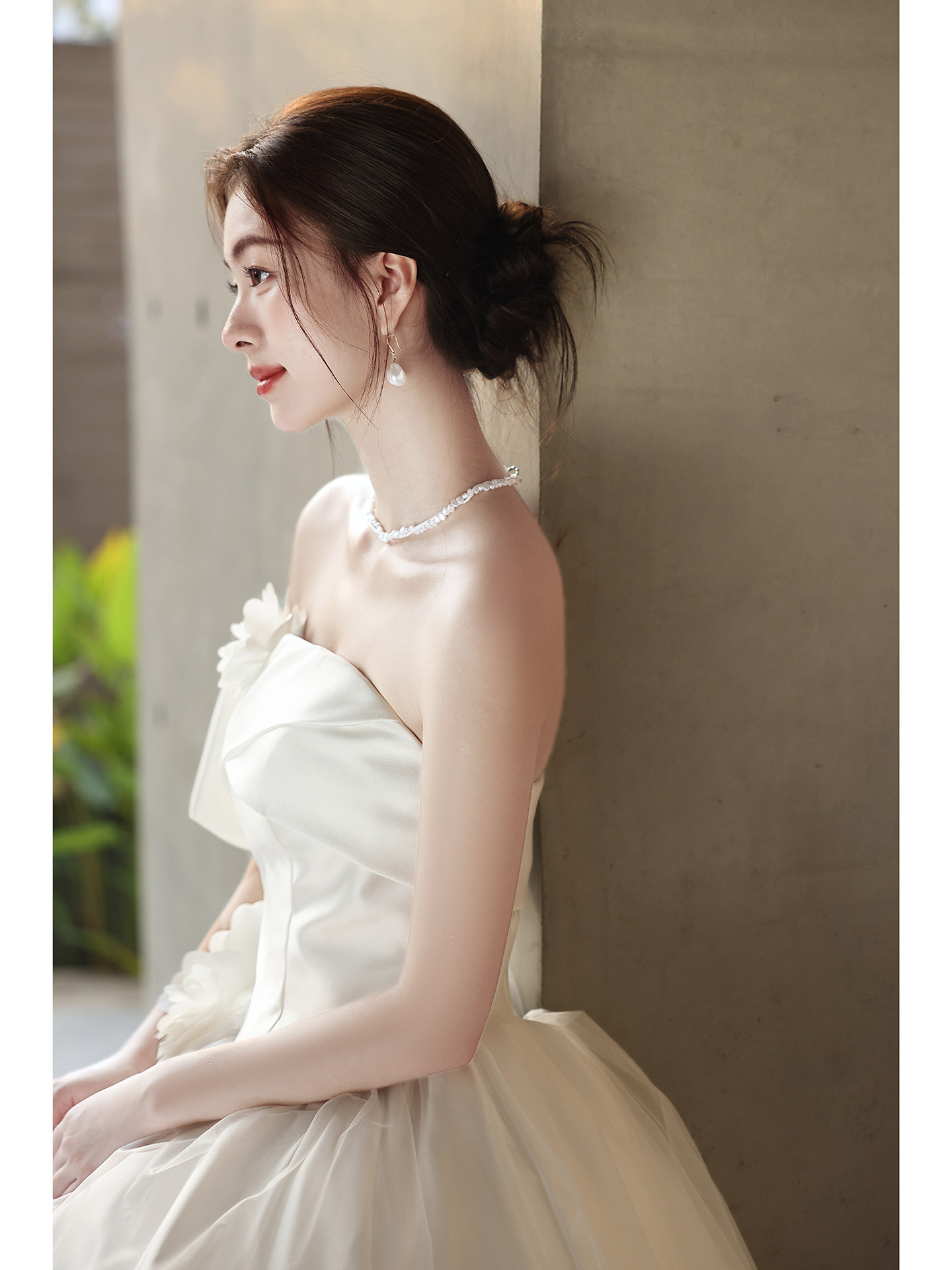 綺麗 白 オフショルダー 花 ウェディングドレス 結婚式 花嫁 パーティー 前撮り 披露宴 A7274