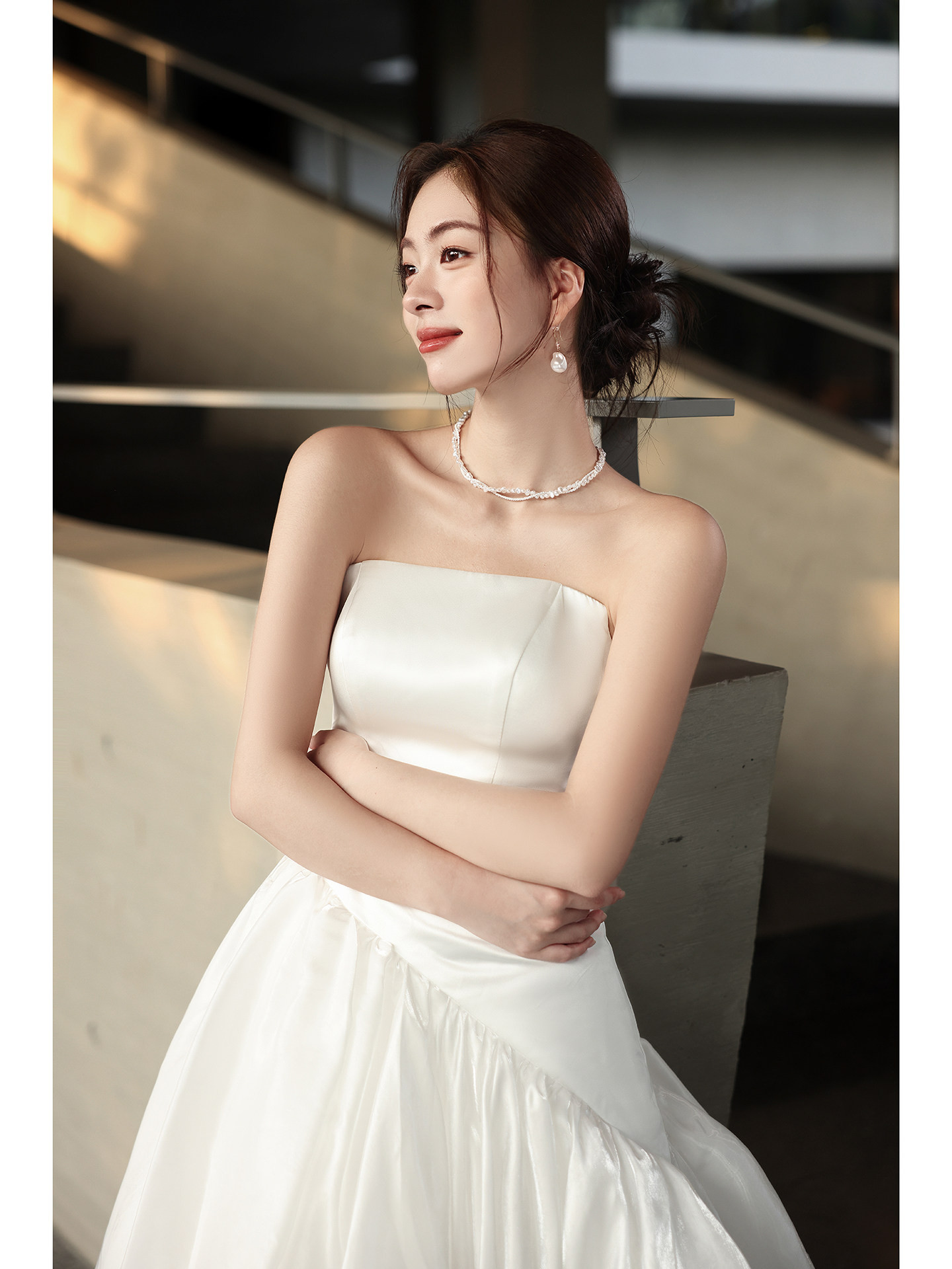 綺麗 白 オフショルダー ショート丈 ウェディングドレス 結婚式 花嫁 パーティー 前撮り 披露宴 A7275