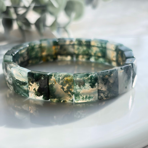 グリーンモスアゲート バングル バングル・リストバンド Himal