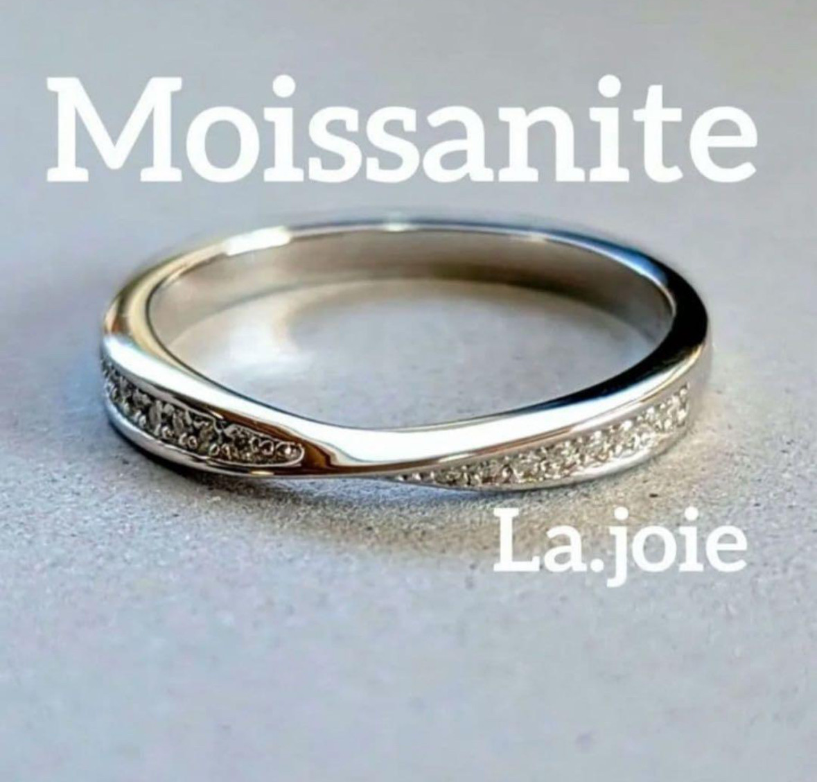 最高品質 モアサナイト クロスライン リング