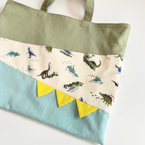 バッグのオーダー ３点 入園入学3点セット〗恐竜レッスンバッグ・シューズバッグ・体操着袋