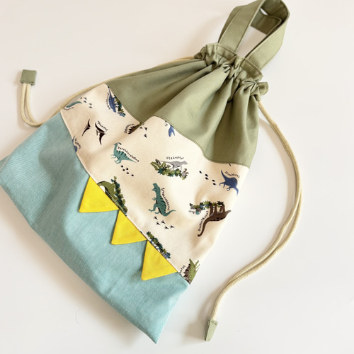 バッグのオーダー ３点 入園入学3点セット〗恐竜レッスンバッグ・シューズバッグ・体操着袋