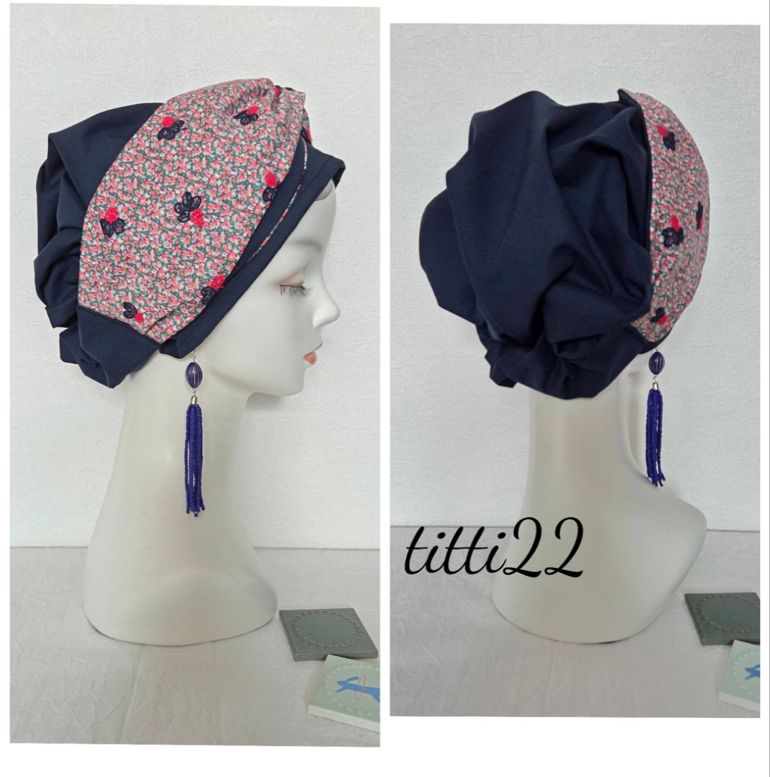 new【ミナペルホネンpepper + light berry】帽子にもなるヘアターバン