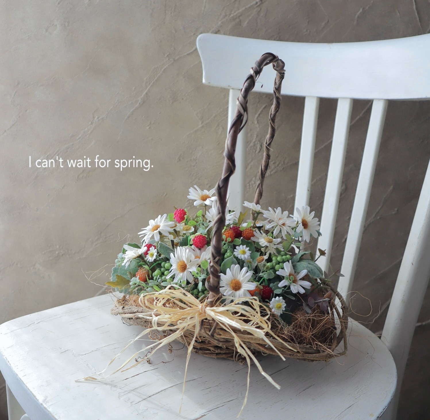 絵本の中の花畑　〜ラズベリーとデージーのバスケット〜