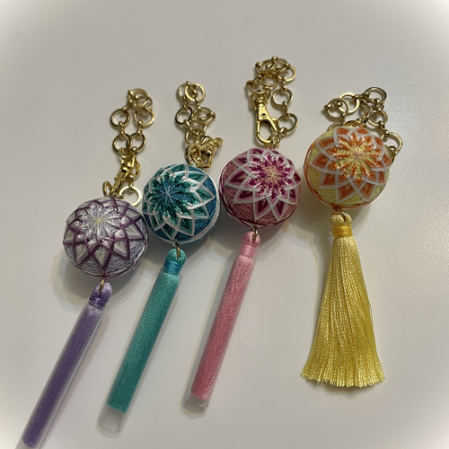 ミニてまり二重菊バッグチャーム 手作りキット キット 夢てまり 通販