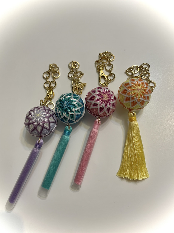 ミニてまり二重菊バッグチャーム 手作りキット キット 夢てまり 通販