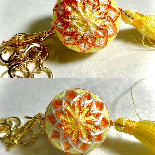 ミニてまり二重菊バッグチャーム 手作りキット キット 夢てまり 通販