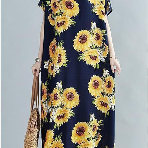 大きいサイズ レディース 春 夏 花柄 ロング ワンピース 新品 半袖