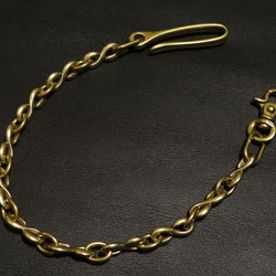 タクヤ　純銀メッキ燻し磨き仕上げウォレットチェーン(S字カン鋳物L51) タクヤ 純銀メッキ燻し磨き仕上げウォレットチェーン(S字カン鋳物L51