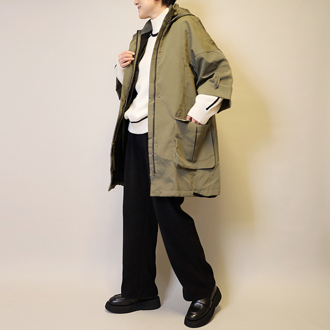 【2026新作1点もの】袖丈調整可◎モードカジュアル3wayライナー付きモッズコート