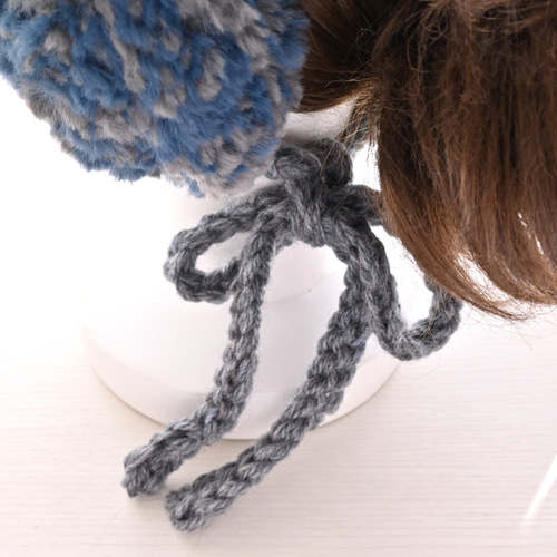 限定価格❣️GRAPE 楽譜 ニット ヘアバンド ファー イヤーマフ グレー