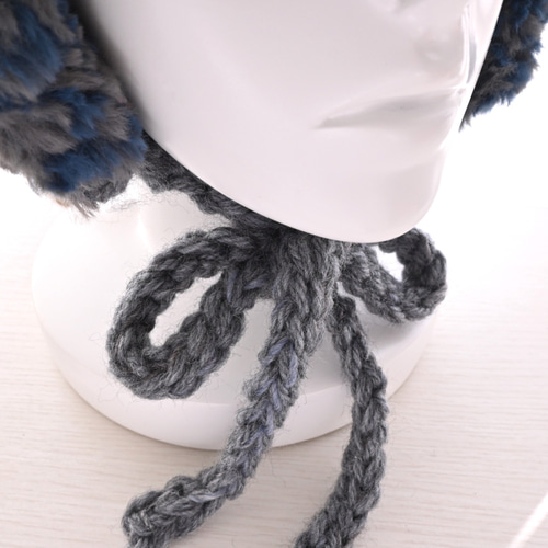 限定価格❣️GRAPE 楽譜 ニット ヘアバンド ファー イヤーマフ グレー 限定価格❣️GRAPE 楽譜 ニット ヘアバンド ファー イヤーマフ グレー