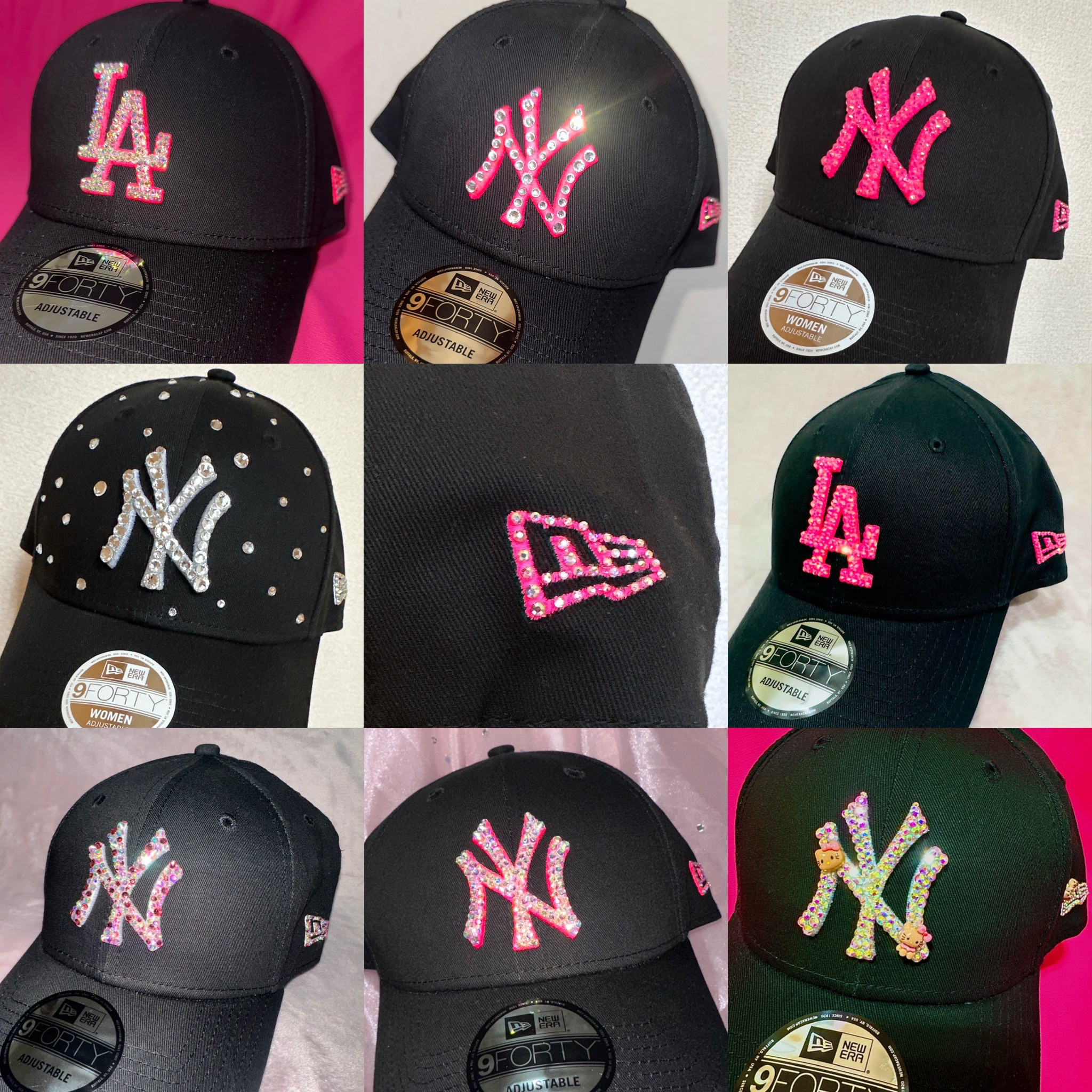 ♡当店オリジナル♡ 派手かわニューエラ 9FORTY キャップ ストーン デコ NEWERA 帽子 ジュエル