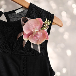 オーストリッチ フェザーコサージュ キャメル コサージュ hanaki 通販