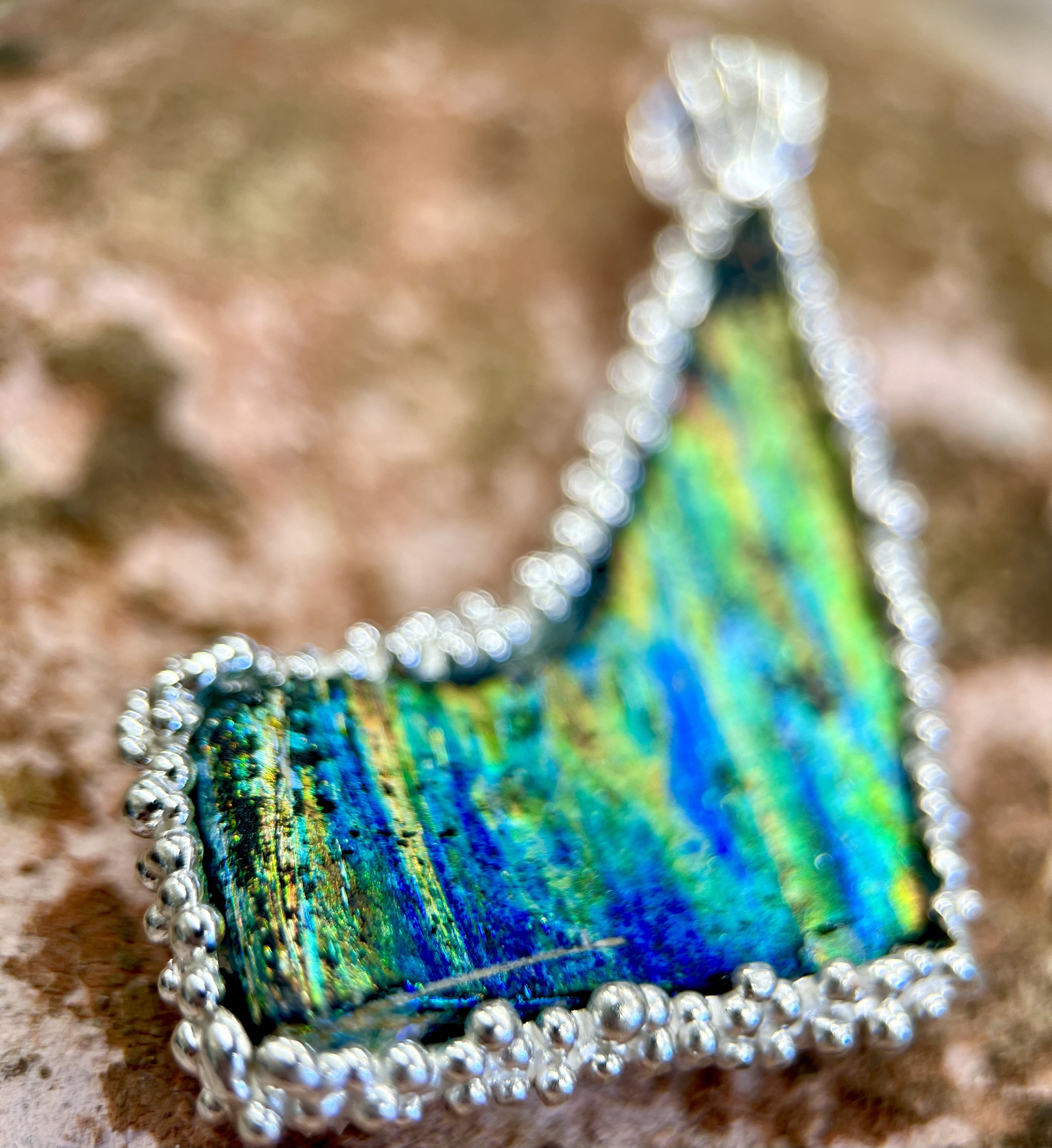 ローマングラスsilverペンダント(送料無料)耐えて一千年