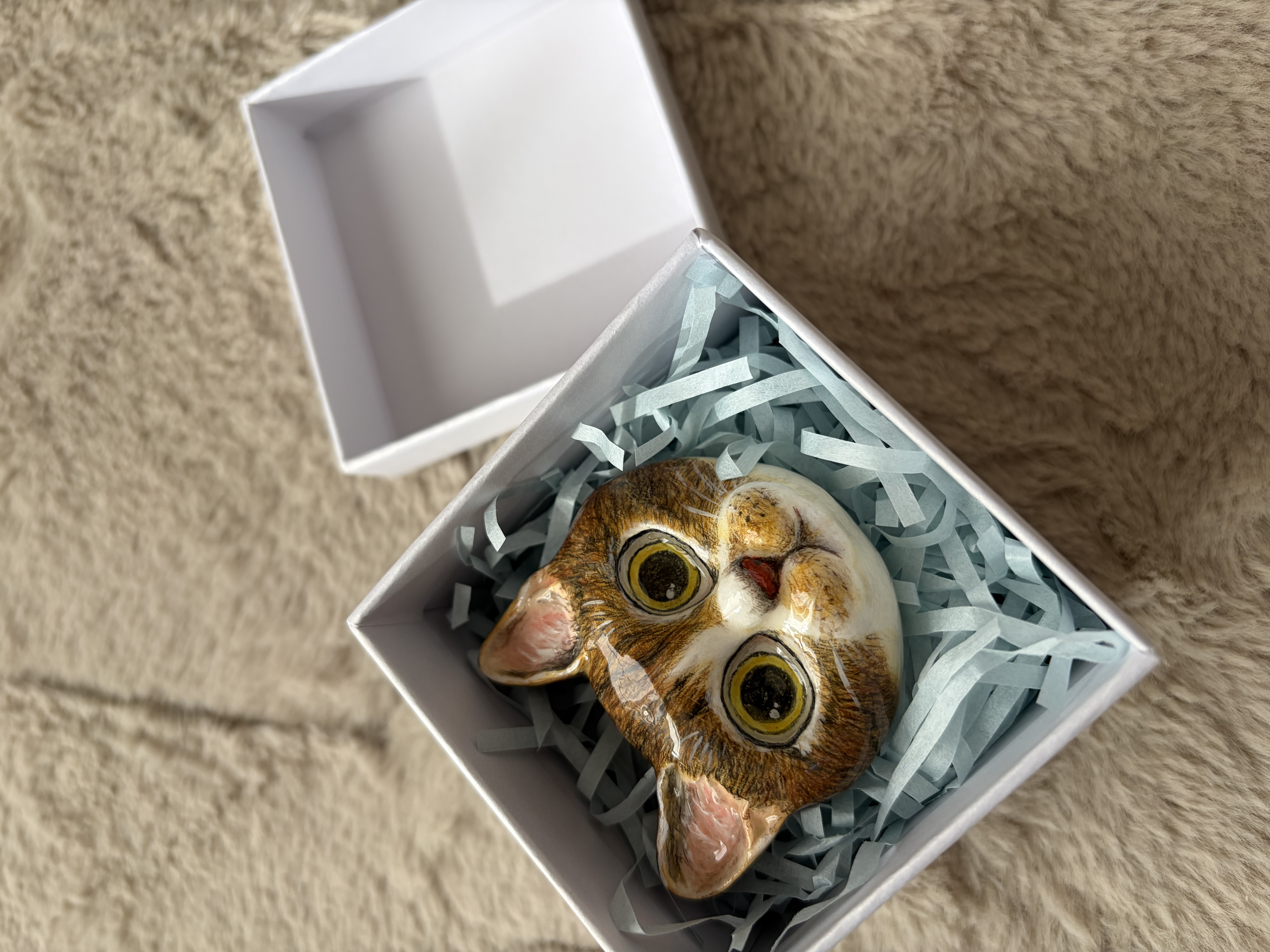 世界に一つだけのmycatfaceブローチ