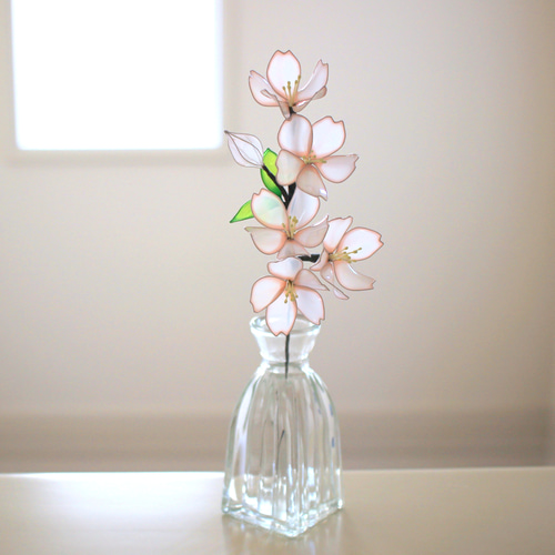 花瓶つき♪光に透ける桜〈Dip Art〉 アートフラワー 透明創造室 通販