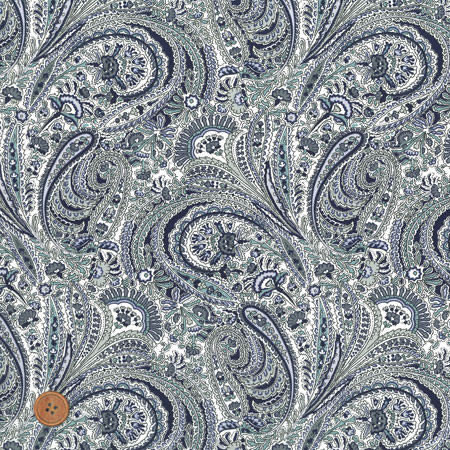 【リバティ・ラミネート】化粧ポーチMサイズ　アビーロード　グレー