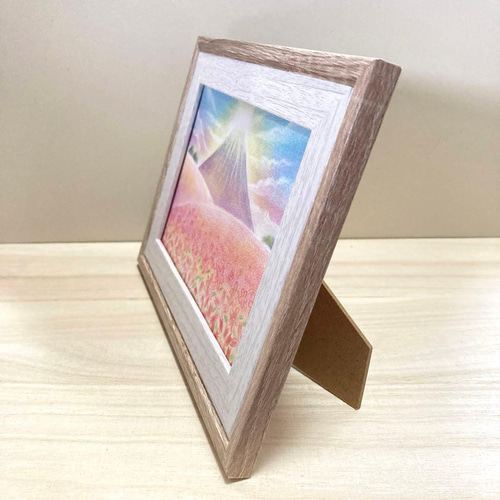 風景画 新春 富士山 お正月 花畑 芝桜 パステル アート 初日の出 絵画